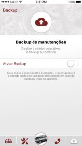 tela backup do aplicativo multioleos